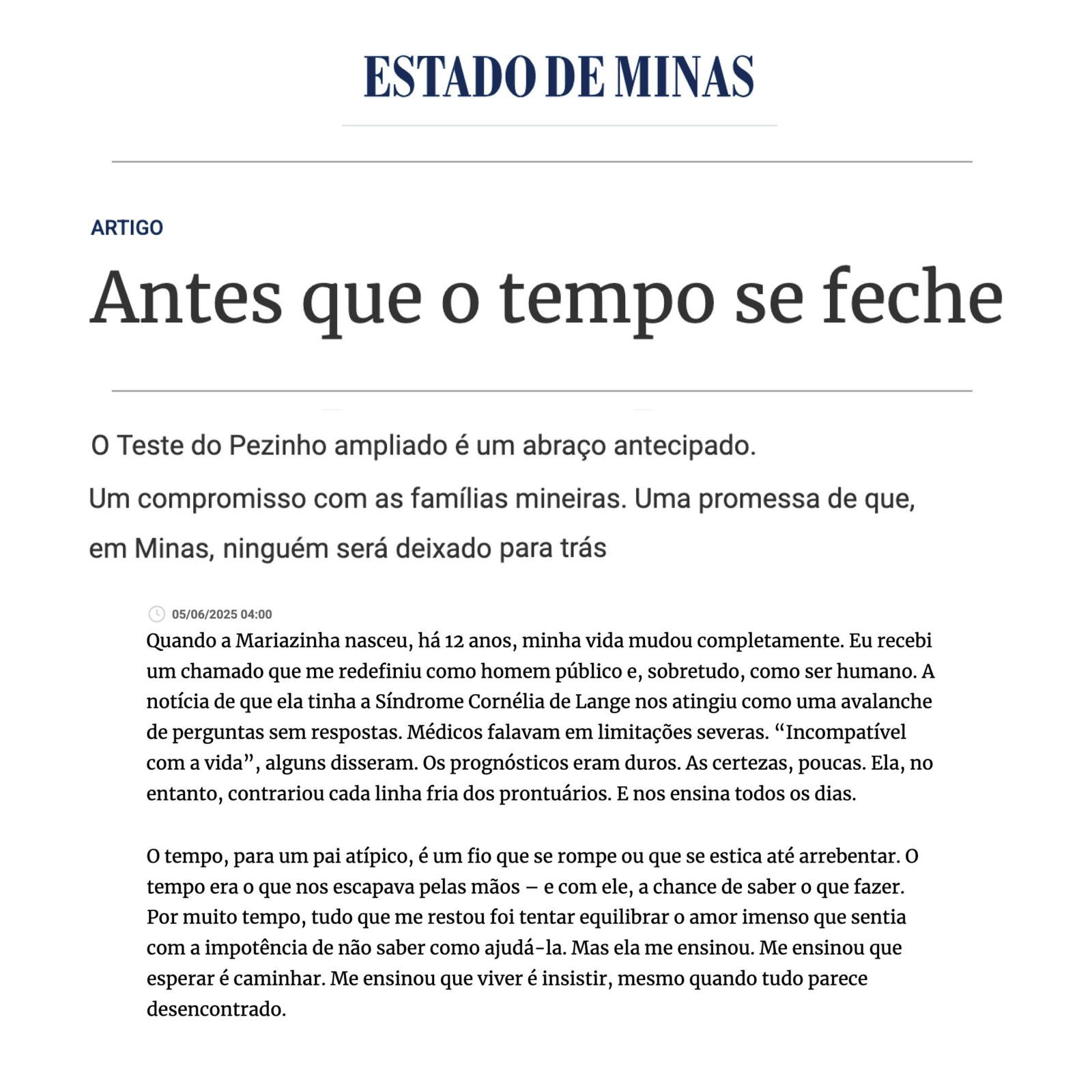 Antes que o tempo se feche